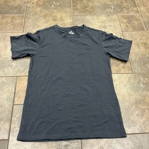 🥵 Ladies Stretchy Grey/Navy Blue T-Shirt